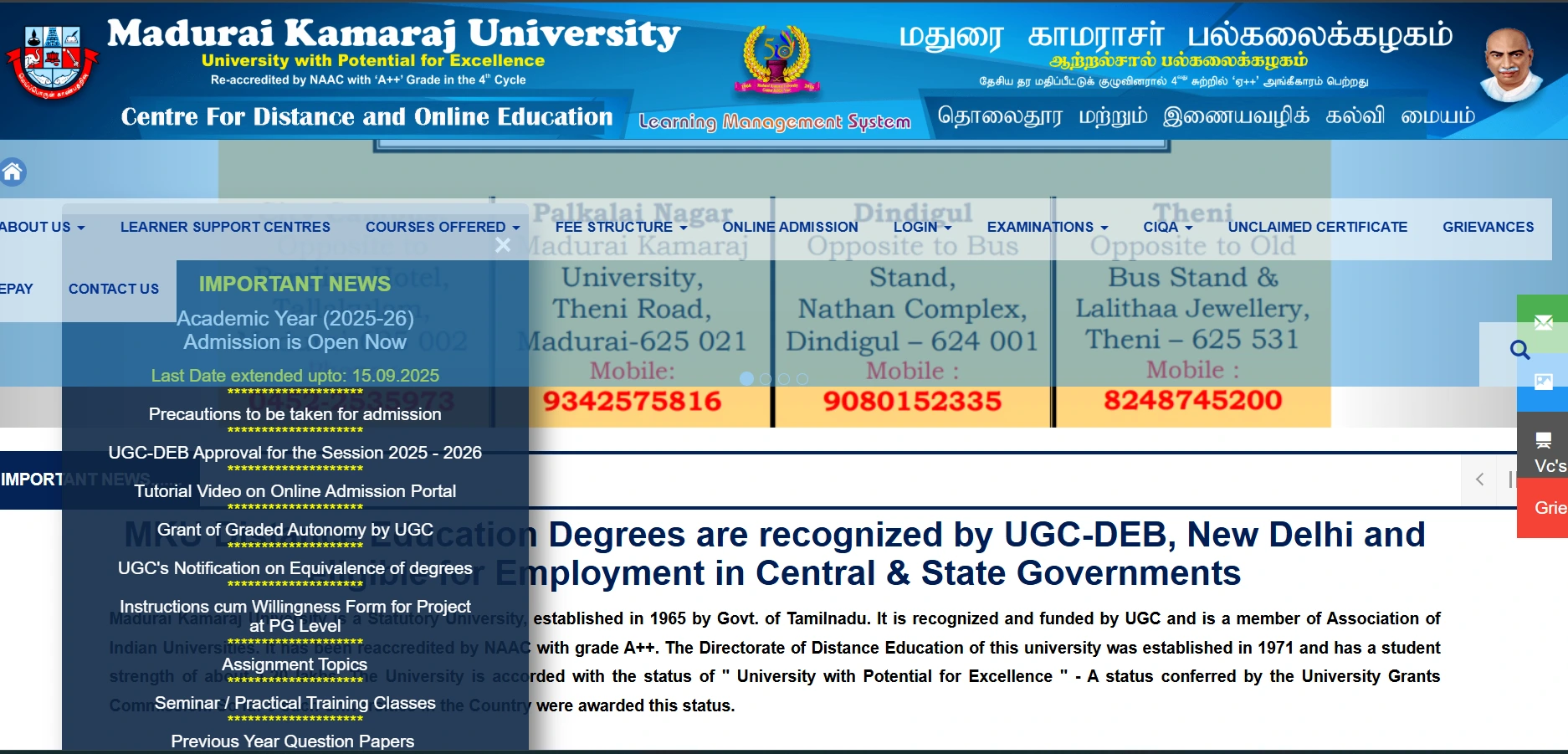 MKU Distance Education