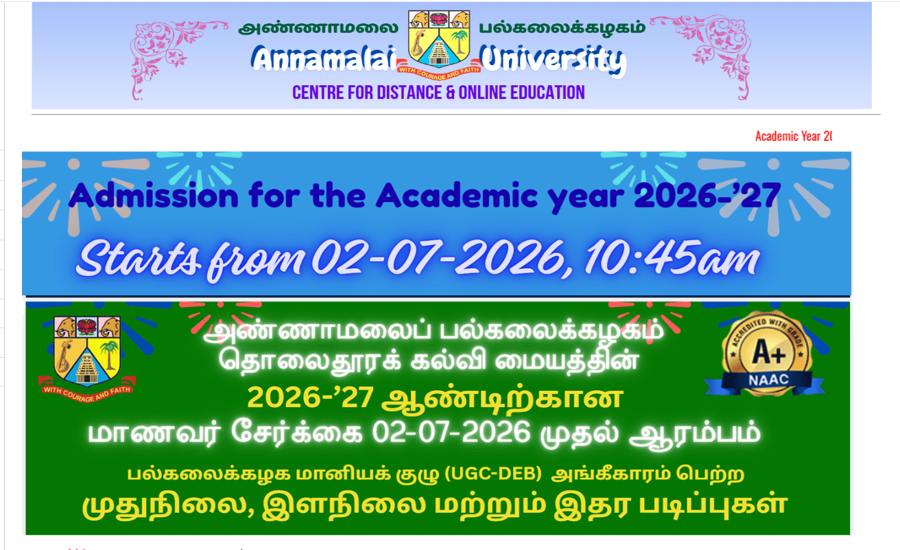 Annamalai University Distance Education